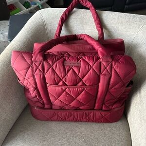 Quilted Voyager in Berry - Poppy and Peonies